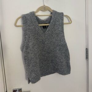Christian Lacroix Charcoal V-Neck Sweater Vest